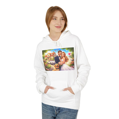 Wedding Couple Hoodie — Romantic Bride & Groom Portrait Pullover