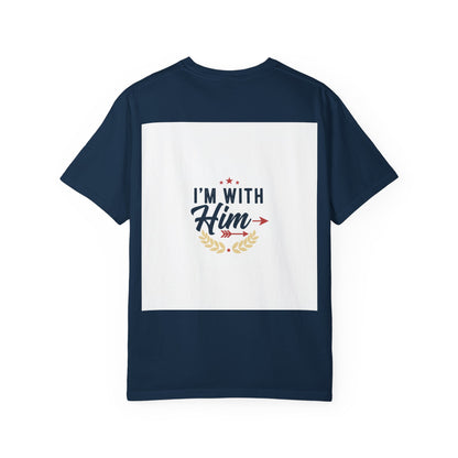 I'm With Him T-Shirt — Patriotic Couple Arrow Graphic Tee