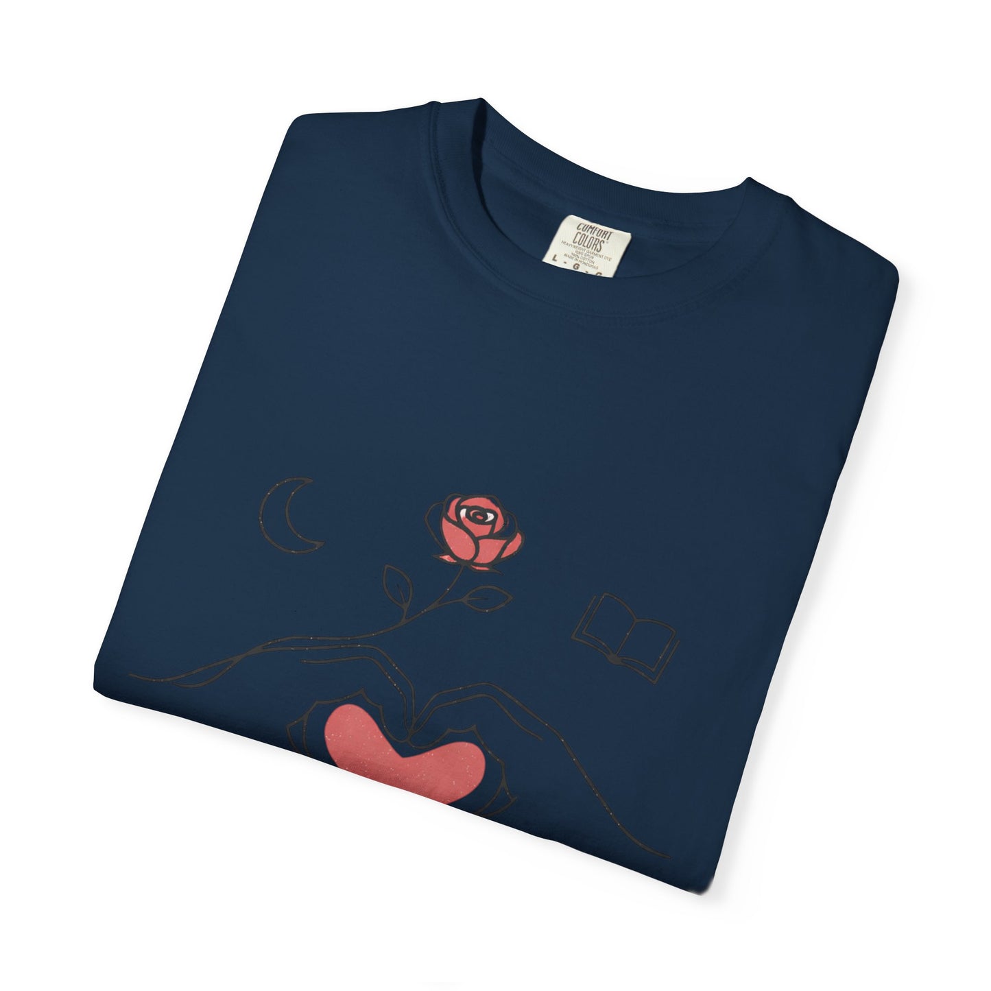 Heart Hands Graphic T-Shirt — Cozy Home, Tea & Book Love Design