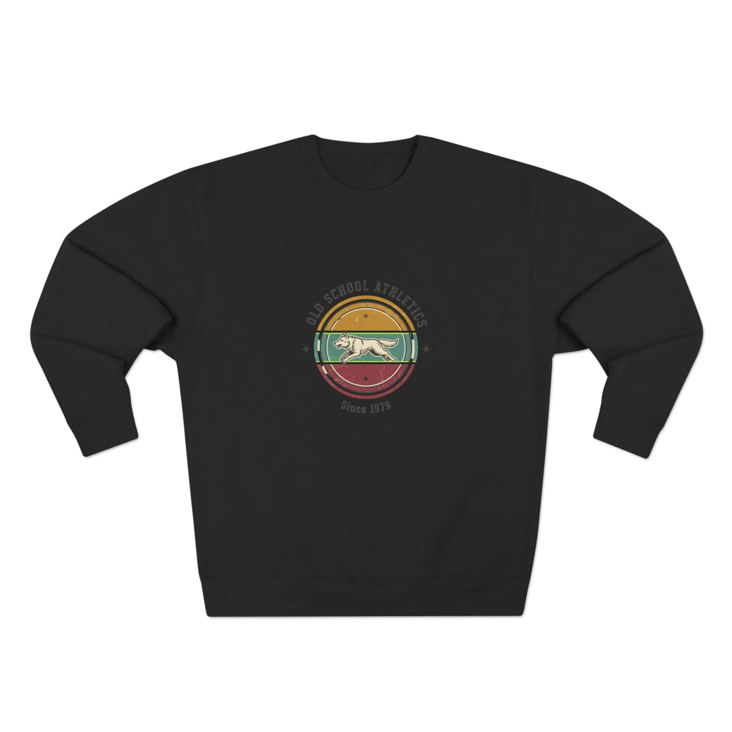 Vintage Surf Crewneck Sweatshirt — "Old School Athletics" Graphic