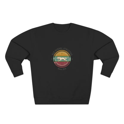 Vintage Surf Crewneck Sweatshirt — "Old School Athletics" Graphic