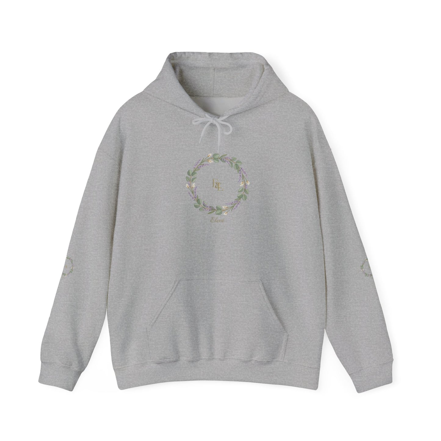 Floral Wreath 'Love' Hoodie — Cozy Botanical Pullover