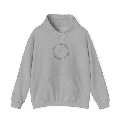 Floral Wreath 'Love' Hoodie — Cozy Botanical Pullover