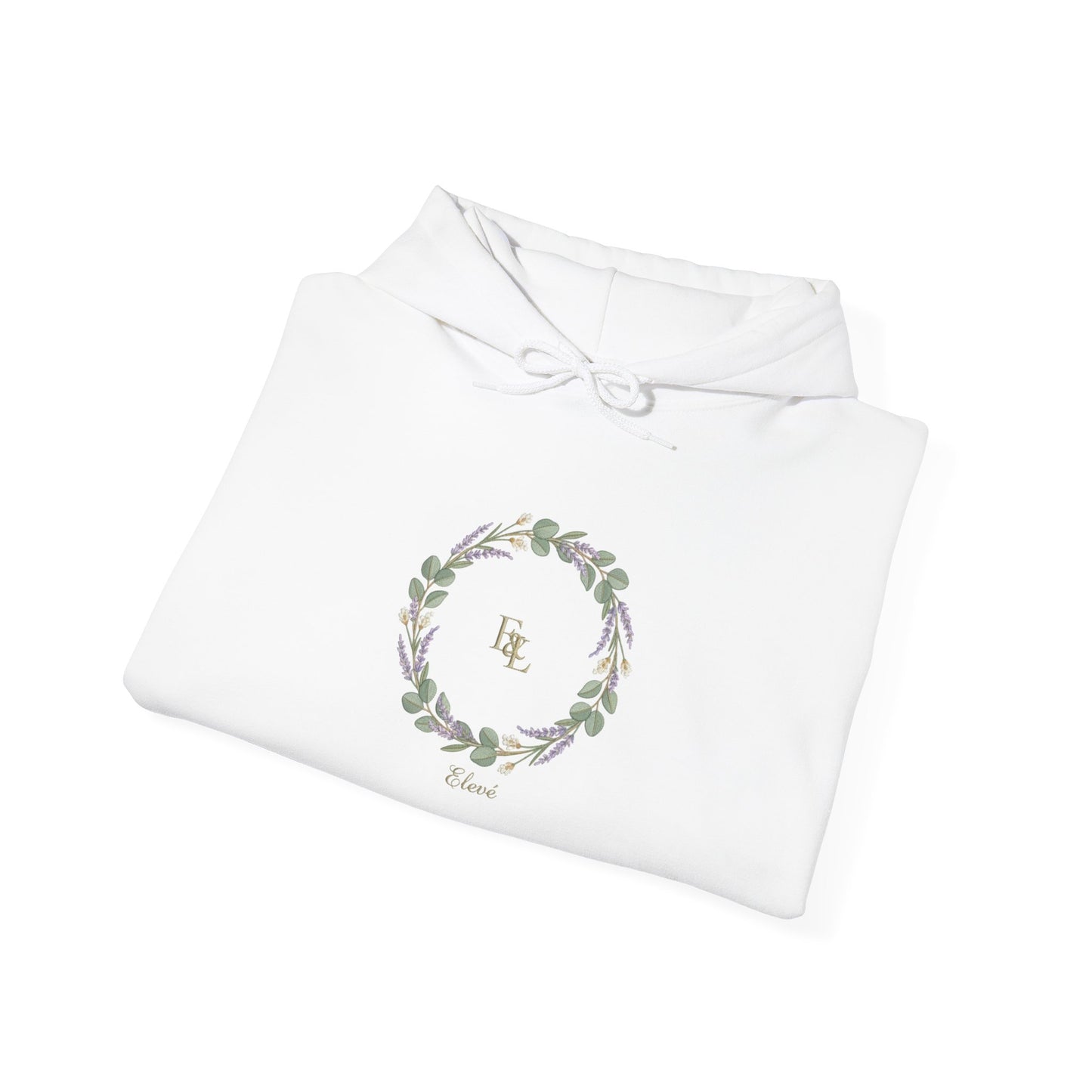 Floral Wreath 'Love' Hoodie — Cozy Botanical Pullover