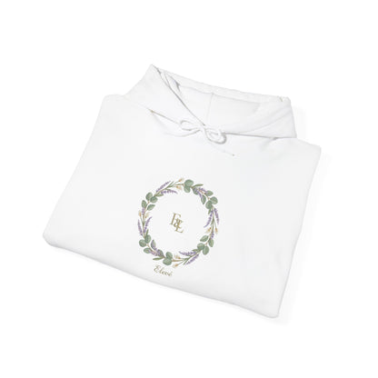 Floral Wreath 'Love' Hoodie — Cozy Botanical Pullover