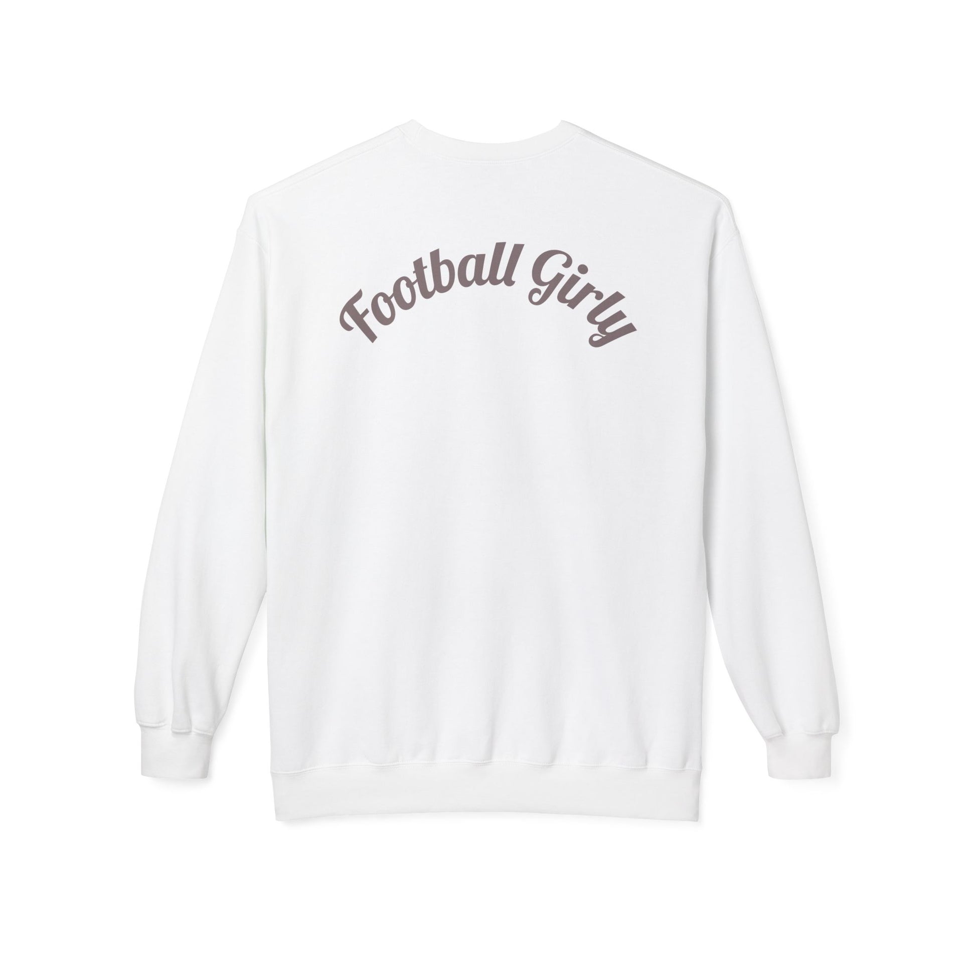 Football Girly Crewneck Sweatshirt — "Girly Girl Who Knows Football" Soccer Pullover - Merit Sell