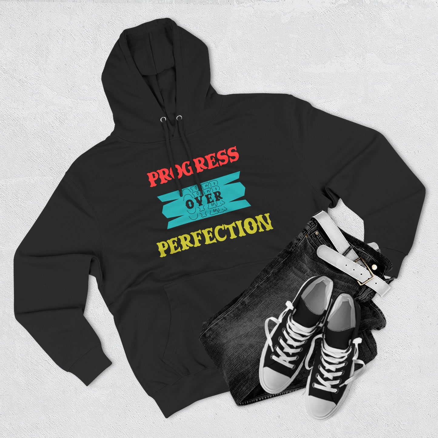 Progress Over Perfection Hoodie — Motivational Cozy Pullover