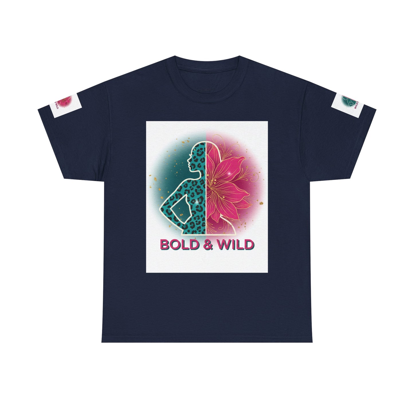 Bold & Wild Graphic Tee — Floral Silhouette Women’s Empowerment T-Shirt