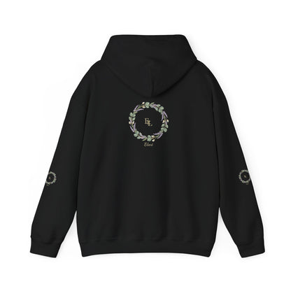 Floral Wreath 'Love' Hoodie — Cozy Botanical Pullover