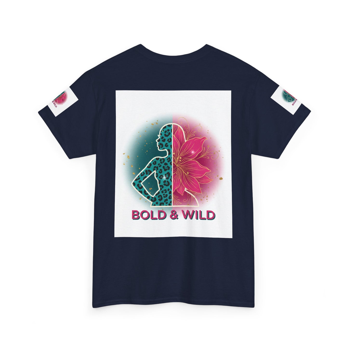Bold & Wild Graphic Tee — Floral Silhouette Women’s Empowerment T-Shirt