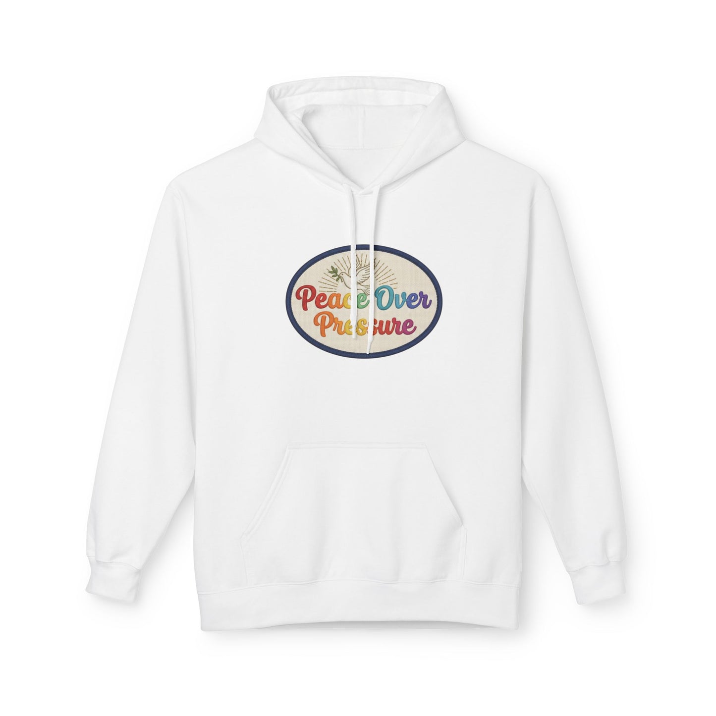 Peace Over Pressure Hoodie — Retro Dove Graphic Comfort Pullover