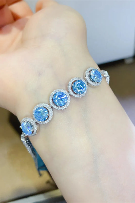 5 Carat Moissanite 925 Sterling Silver Bracelet - Merit Sell