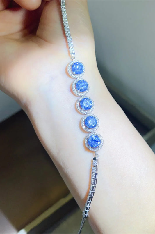 5 Carat Moissanite 925 Sterling Silver Bracelet - Merit Sell