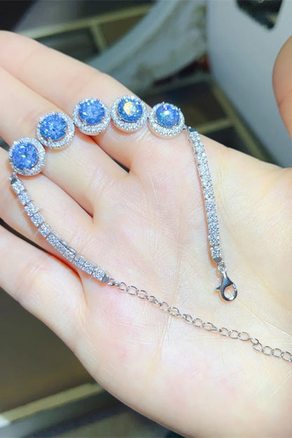 5 Carat Moissanite 925 Sterling Silver Bracelet - Merit Sell