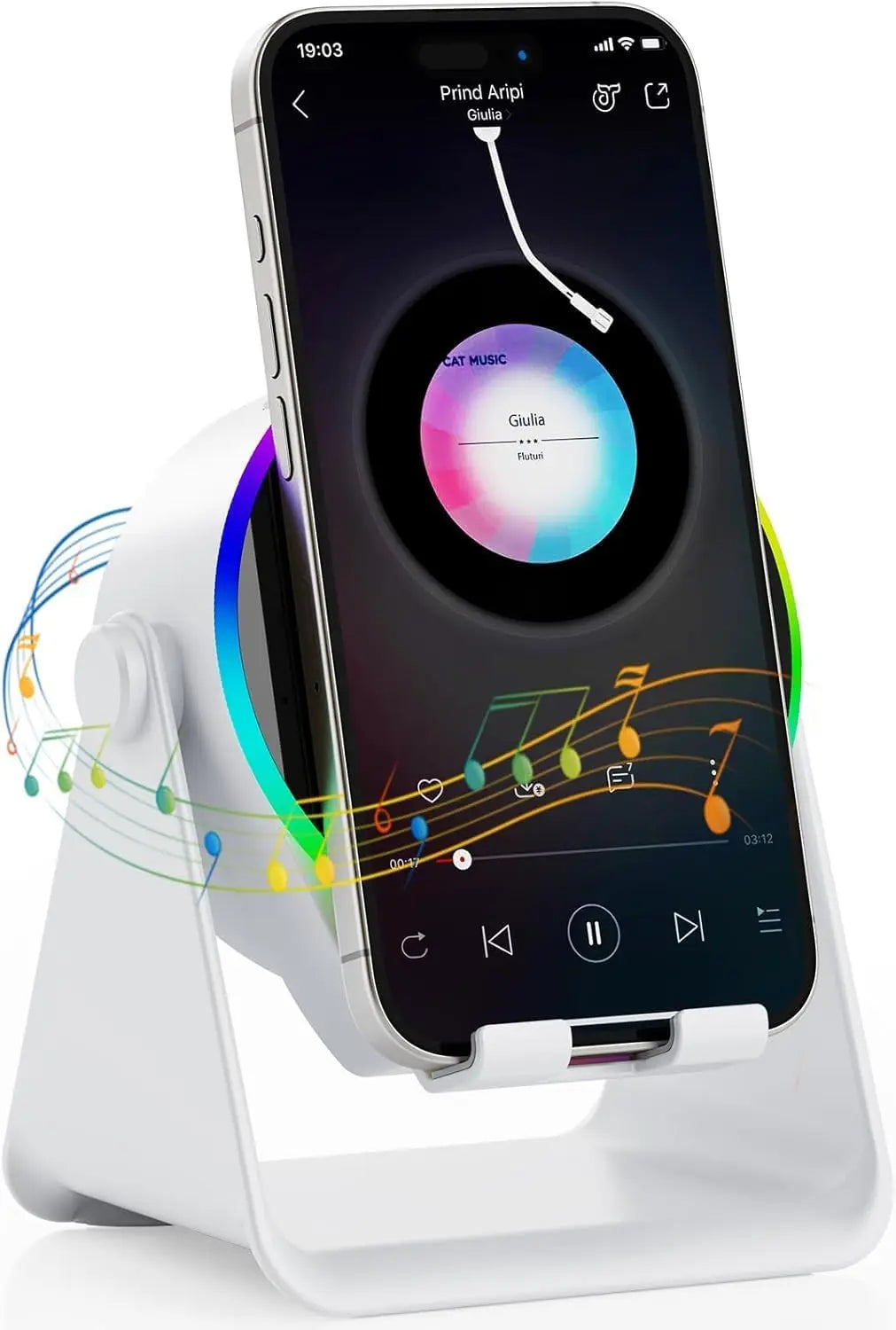 5 In 1 RGB Powerful Bluetooth Wireless Speaker Mobile Phone Stands Portable HIFI Sound Subwoofer Boombox Magnetic Tablet Brack - Merit Sell