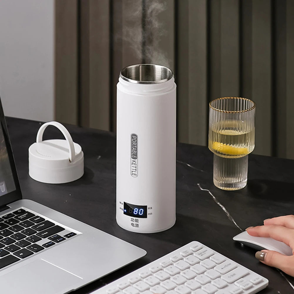 500ML Portable Electric Kettles Quick Boiling Tea Coffee Kettle Travel Boil Water Keep Warm Appliances Thermo Anti-Scald Bottle - Merit Sell