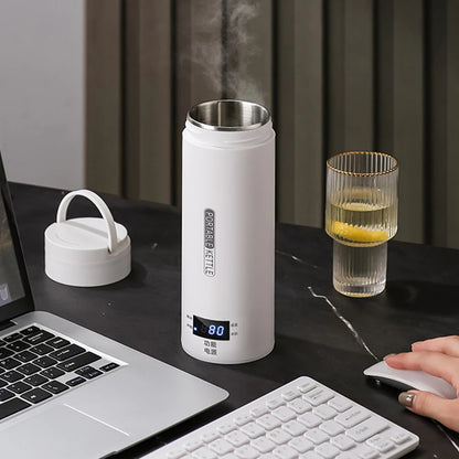 500ML Portable Electric Kettles Quick Boiling Tea Coffee Kettle Travel Boil Water Keep Warm Appliances Thermo Anti-Scald Bottle - Merit Sell