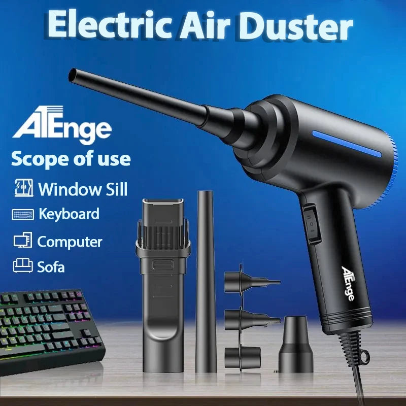 500W Electric Air Duster, Air Blower Replaces Canned Air Spray for PC Computer Keyboard Cleaner Compressed Air Can Duster - Merit Sell