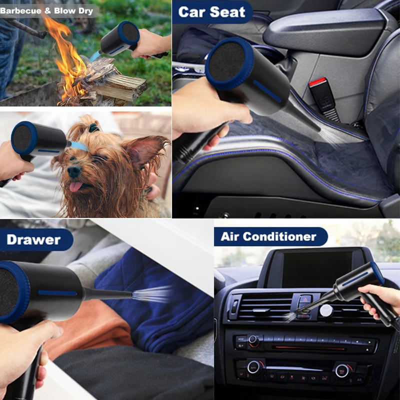 500W Electric Air Duster, Air Blower Replaces Canned Air Spray for PC Computer Keyboard Cleaner Compressed Air Can Duster - Merit Sell