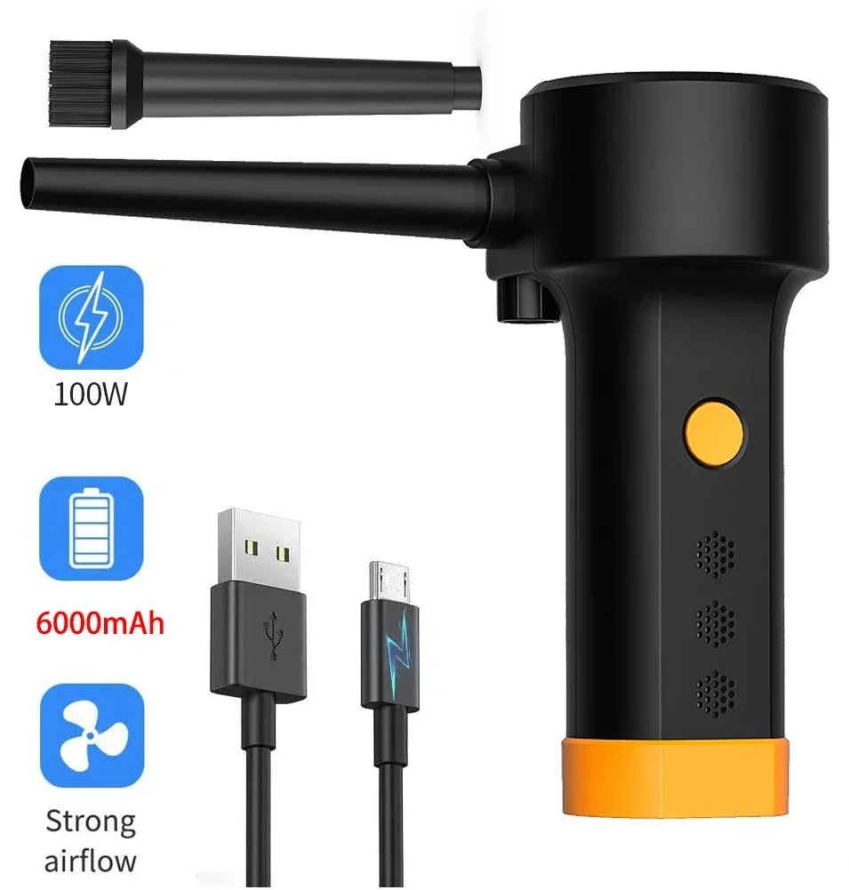 500W Electric Air Duster, Air Blower Replaces Canned Air Spray for PC Computer Keyboard Cleaner Compressed Air Can Duster - Merit Sell