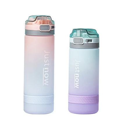 500ml/600ml New Fashion Water Bottle With Straw Free Portable Outdoor Sports Cute Drinking Plastic - Merit Sell