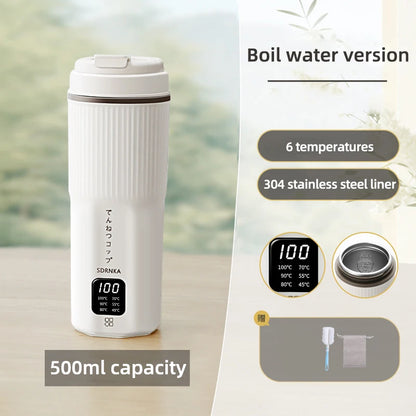 500ml Portable Electric Kettle Multifunctional Heating Cup Stew Cup Health Preserving Pot Thermo Pot Mini Travel Teapot 220V - Merit Sell