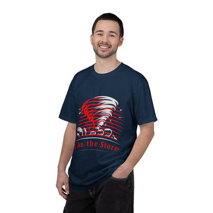 I Am the Storm T-Shirt — Bold Red Tornado Graphic Tee