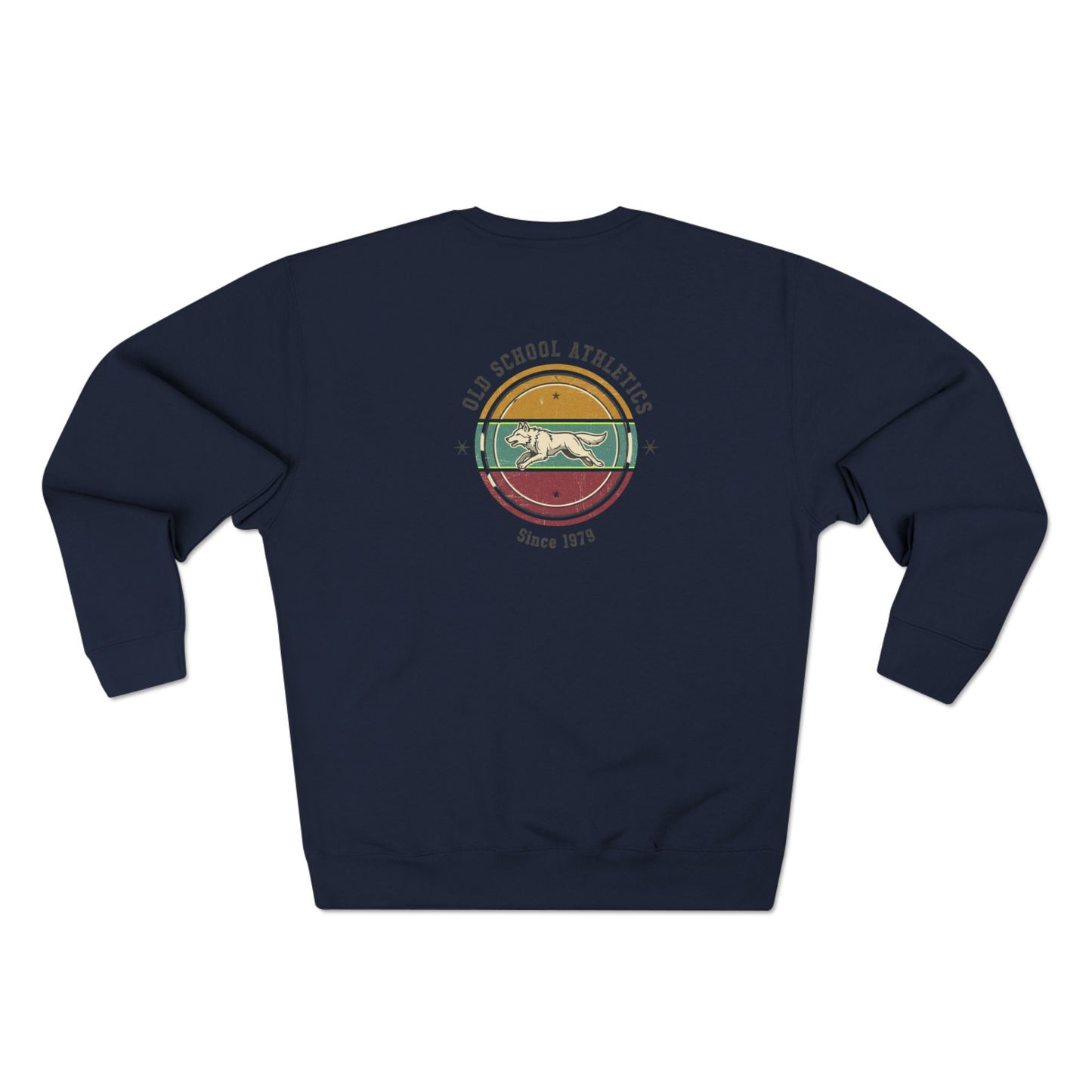 Vintage Surf Crewneck Sweatshirt — "Old School Athletics" Graphic