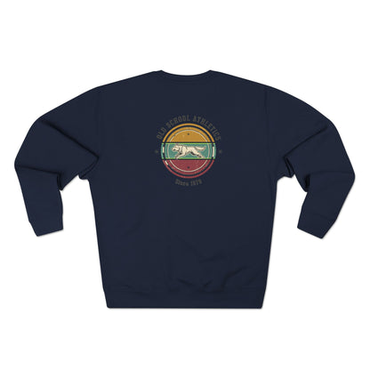 Vintage Surf Crewneck Sweatshirt — "Old School Athletics" Graphic