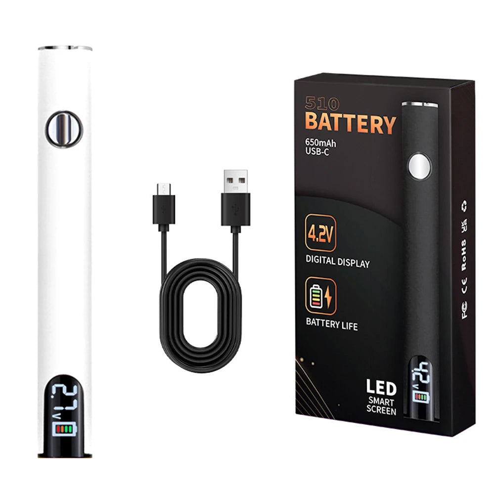 510 Thread Battery Cart Pen Adjustable Voltage Digital 510 Electric Soldering Iron 650mAh Battery Electric Soldering Iron Pen - Merit Sell