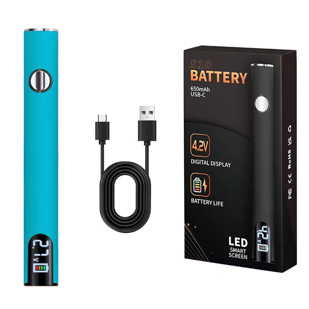 510 Thread Battery Cart Pen Adjustable Voltage Digital 510 Electric Soldering Iron 650mAh Battery Electric Soldering Iron Pen - Merit Sell