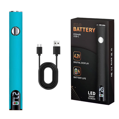 510 Thread Battery Cart Pen Adjustable Voltage Digital 510 Electric Soldering Iron 650mAh Battery Electric Soldering Iron Pen - Merit Sell