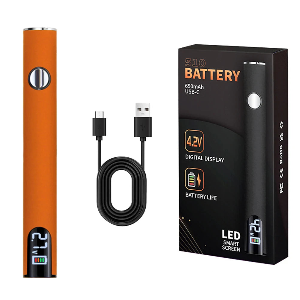 510 Thread Battery Cart Pen Adjustable Voltage Digital 510 Electric Soldering Iron 650mAh Battery Electric Soldering Iron Pen - Merit Sell