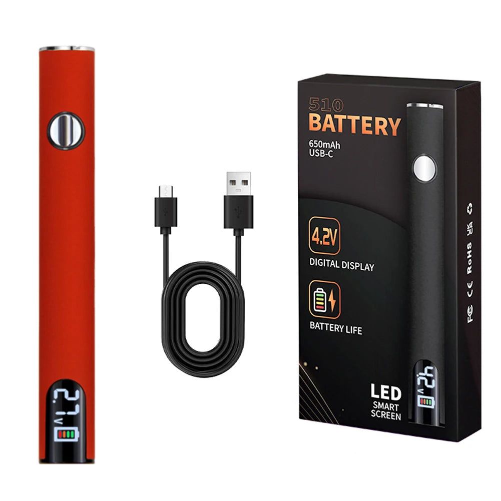 510 Thread Battery Cart Pen Adjustable Voltage Digital 510 Electric Soldering Iron 650mAh Battery Electric Soldering Iron Pen - Merit Sell