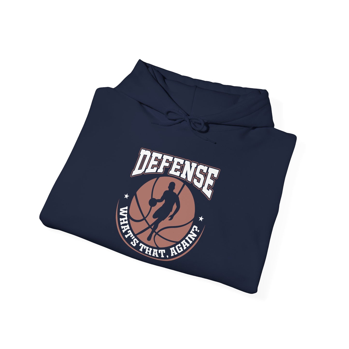 Defense Basketball Hoodie – "Defense What's That Again?" Graphic Pullover - Merit Sell