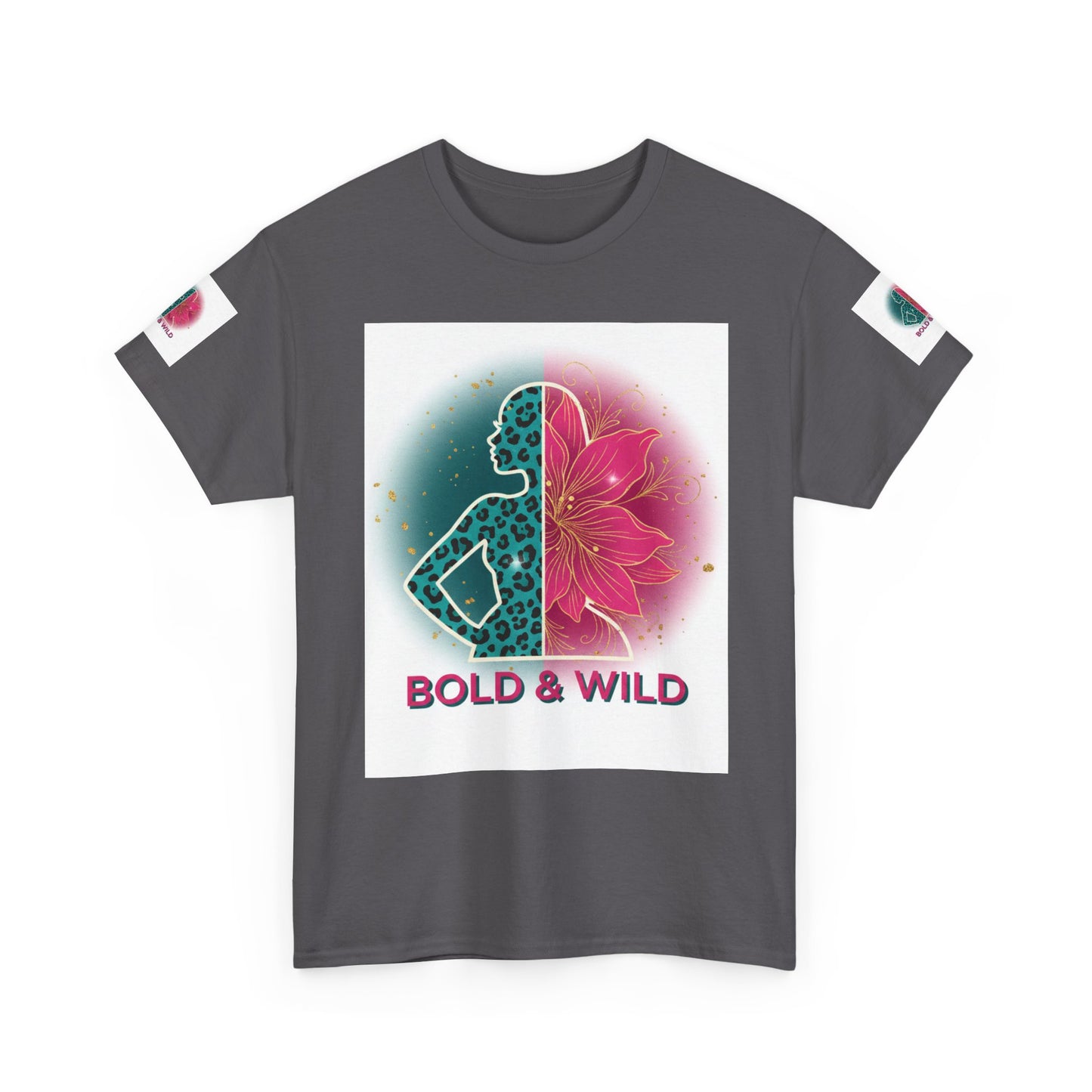 Bold & Wild Graphic Tee — Floral Silhouette Women’s Empowerment T-Shirt