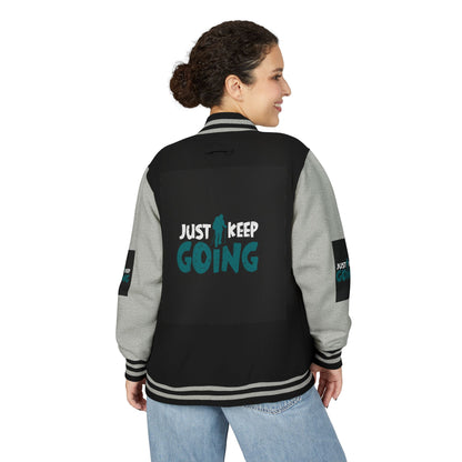 Letterman Jacket — "Just Keep Going" Motivational Varsity Jacket