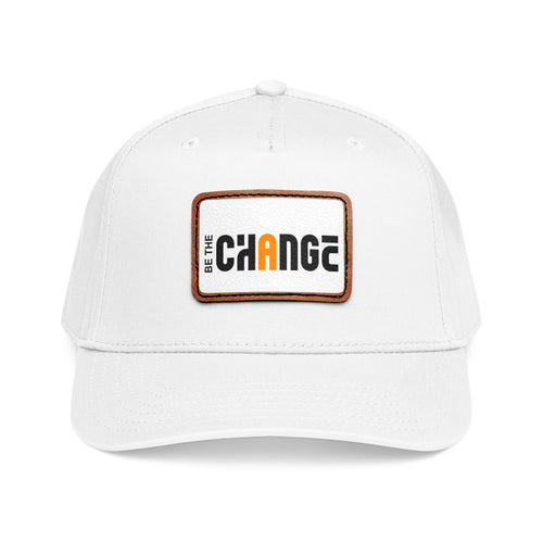 Baseball Cap — "Be The Change" Leather Patch Hat