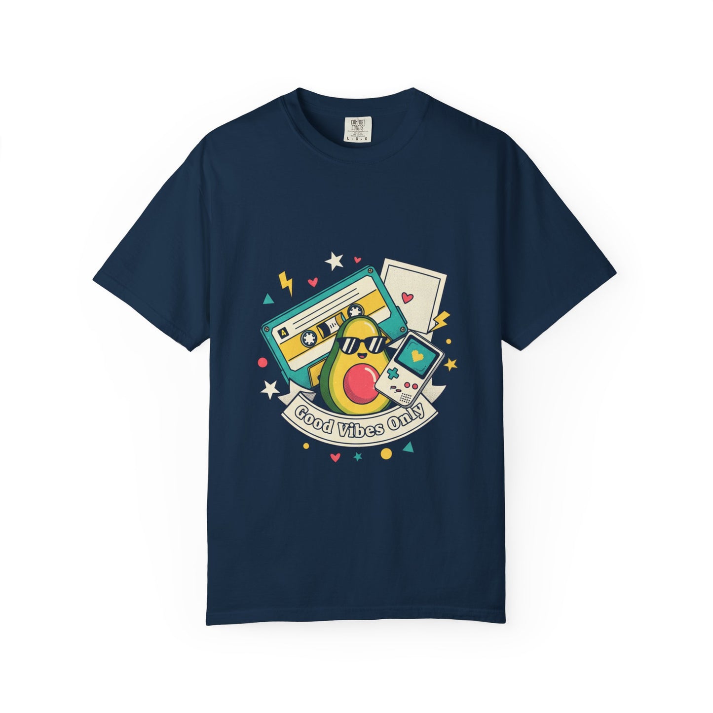 Good Vibes Only T-Shirt — Retro Cassette & Emojis Graphic Tee