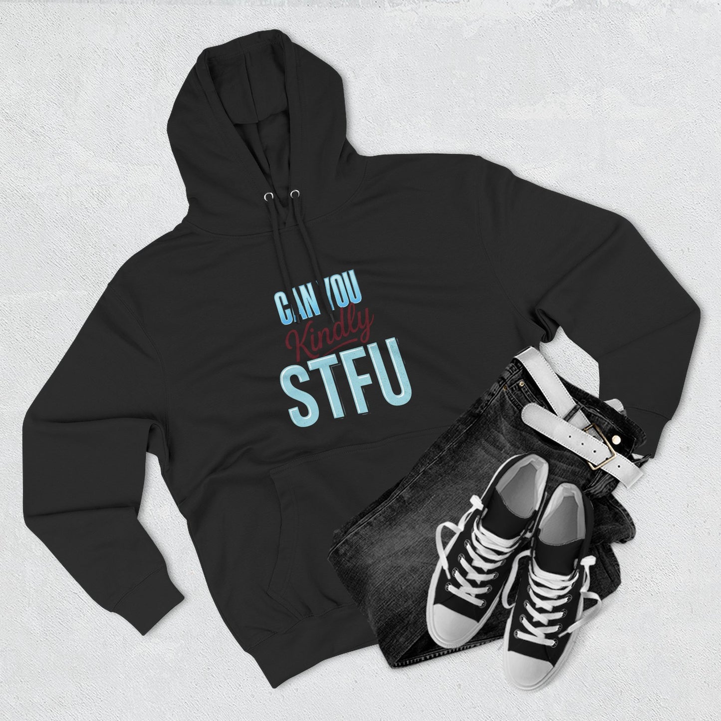 Can You Kindly STFU Hoodie — Funny Football Fan Pullover - Merit Sell