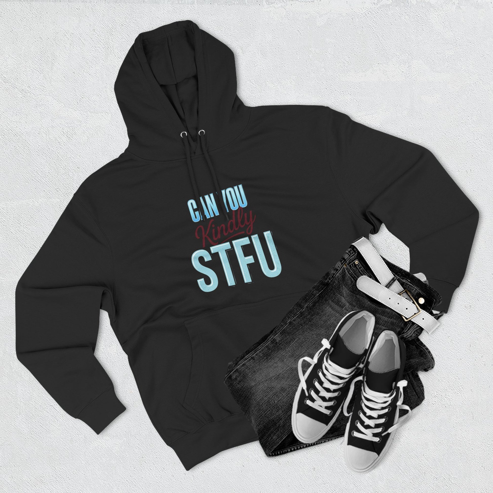 Can You Kindly STFU Hoodie — Funny Football Fan Pullover - Merit Sell