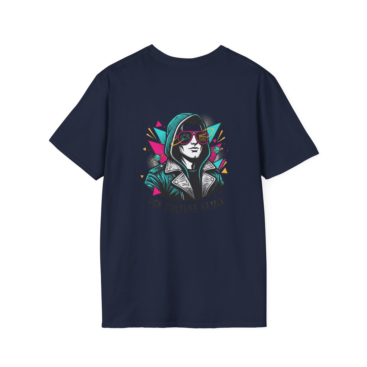 Pop Culture Remix T-Shirt — Retro Neon Hoodie Portrait Graphic Tee