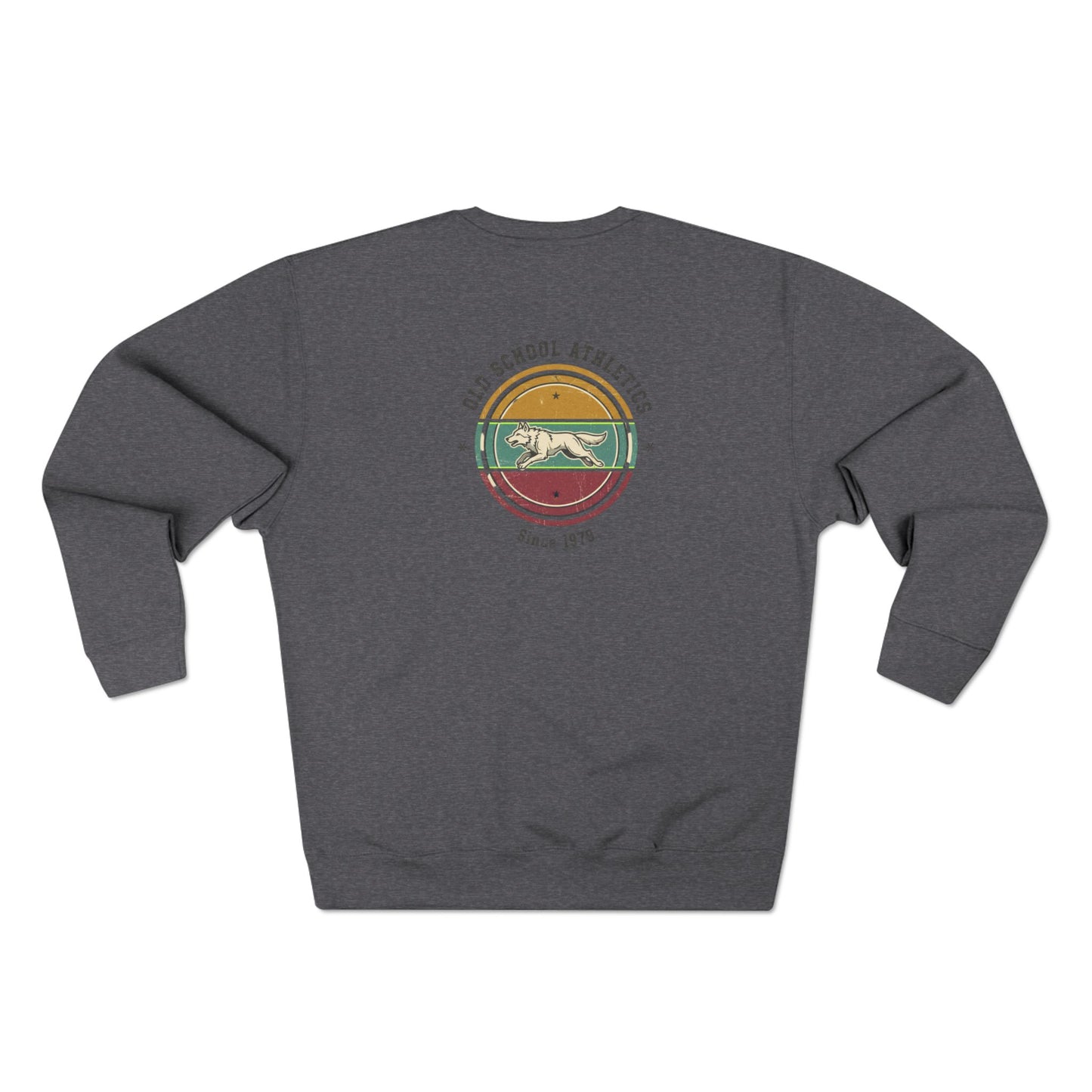 Vintage Surf Crewneck Sweatshirt — "Old School Athletics" Graphic