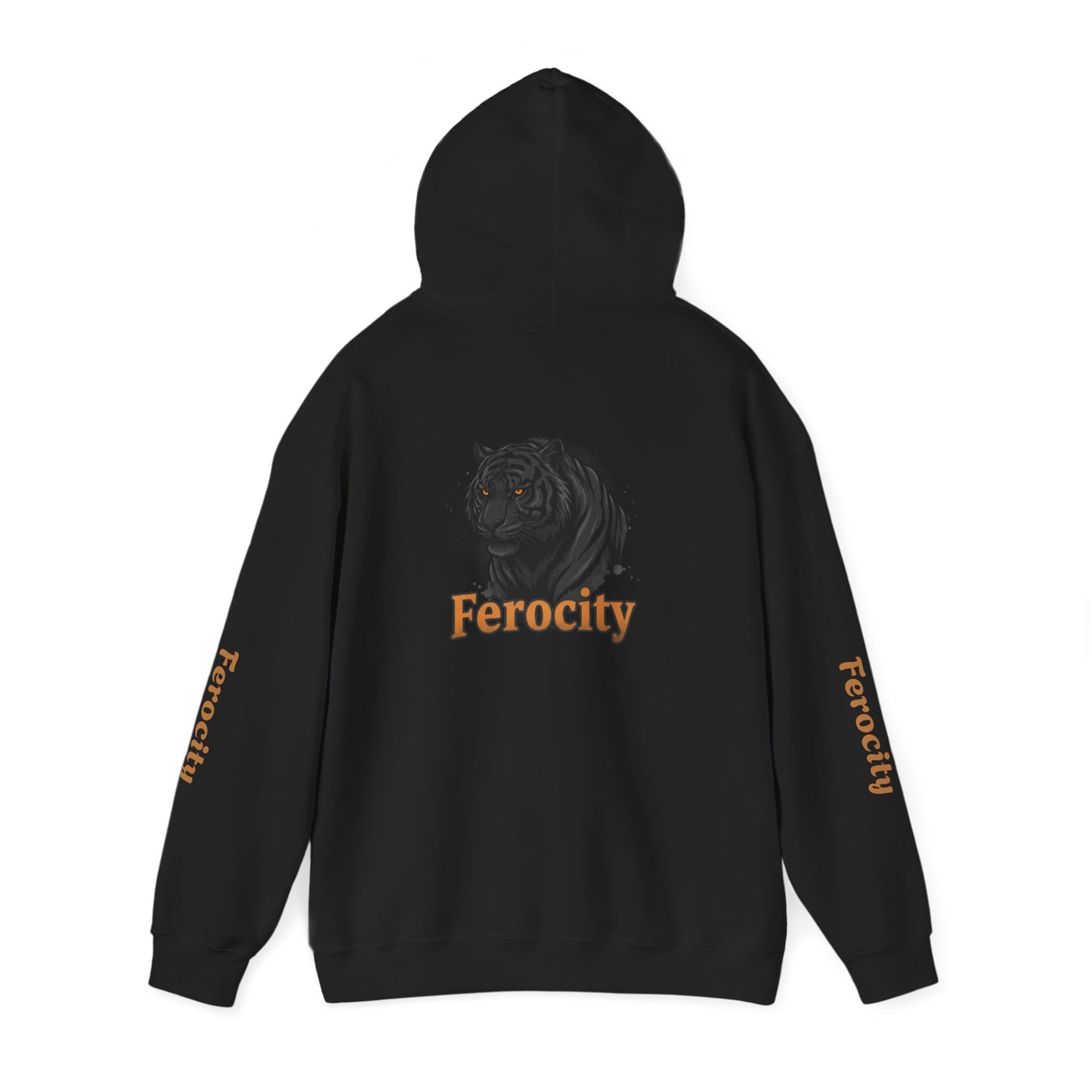 Ferocity Panther Hoodie — Black Big Cat Graphic Hooded Sweatshirt