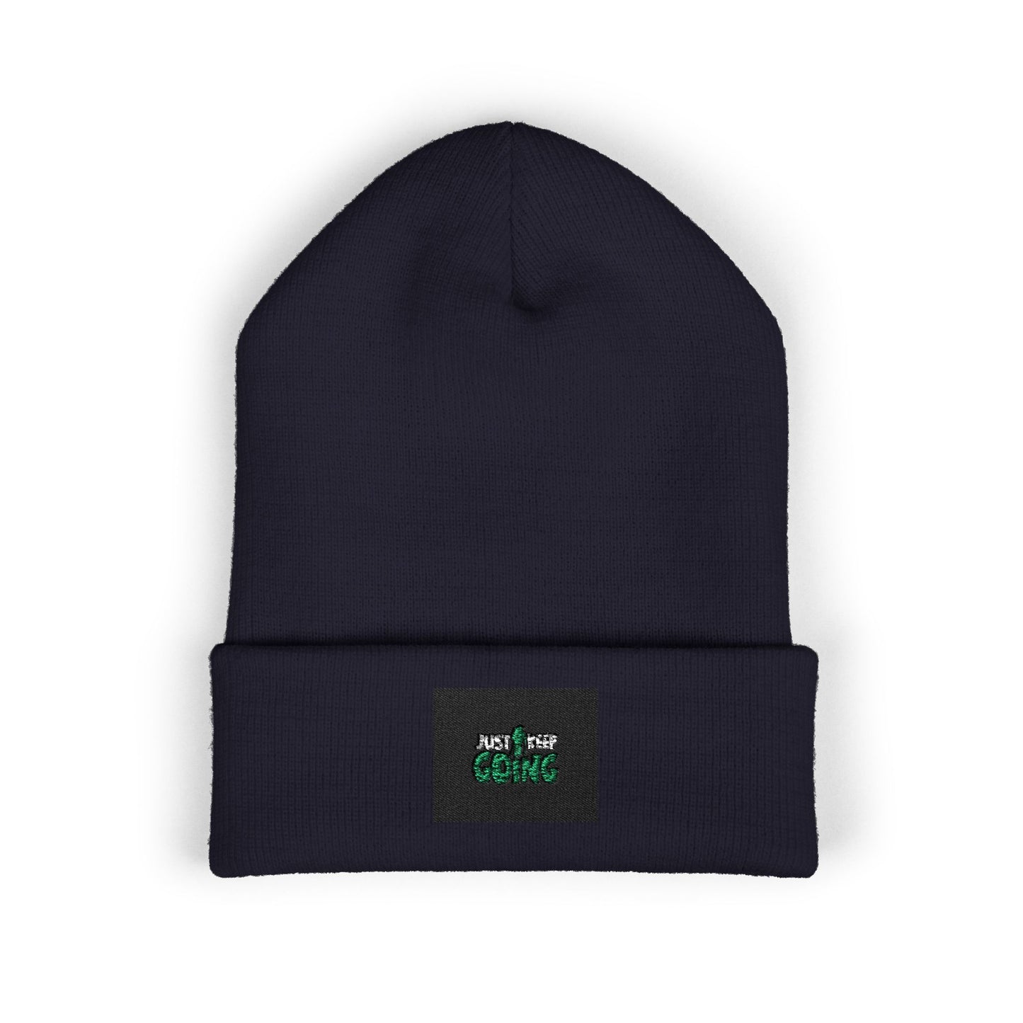 Embroidered "Good Vibes Only" Cuffed Beanie — Cozy Winter Knit Hat