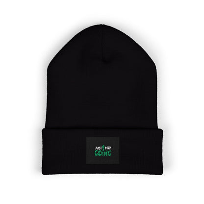 Embroidered "Good Vibes Only" Cuffed Beanie — Cozy Winter Knit Hat