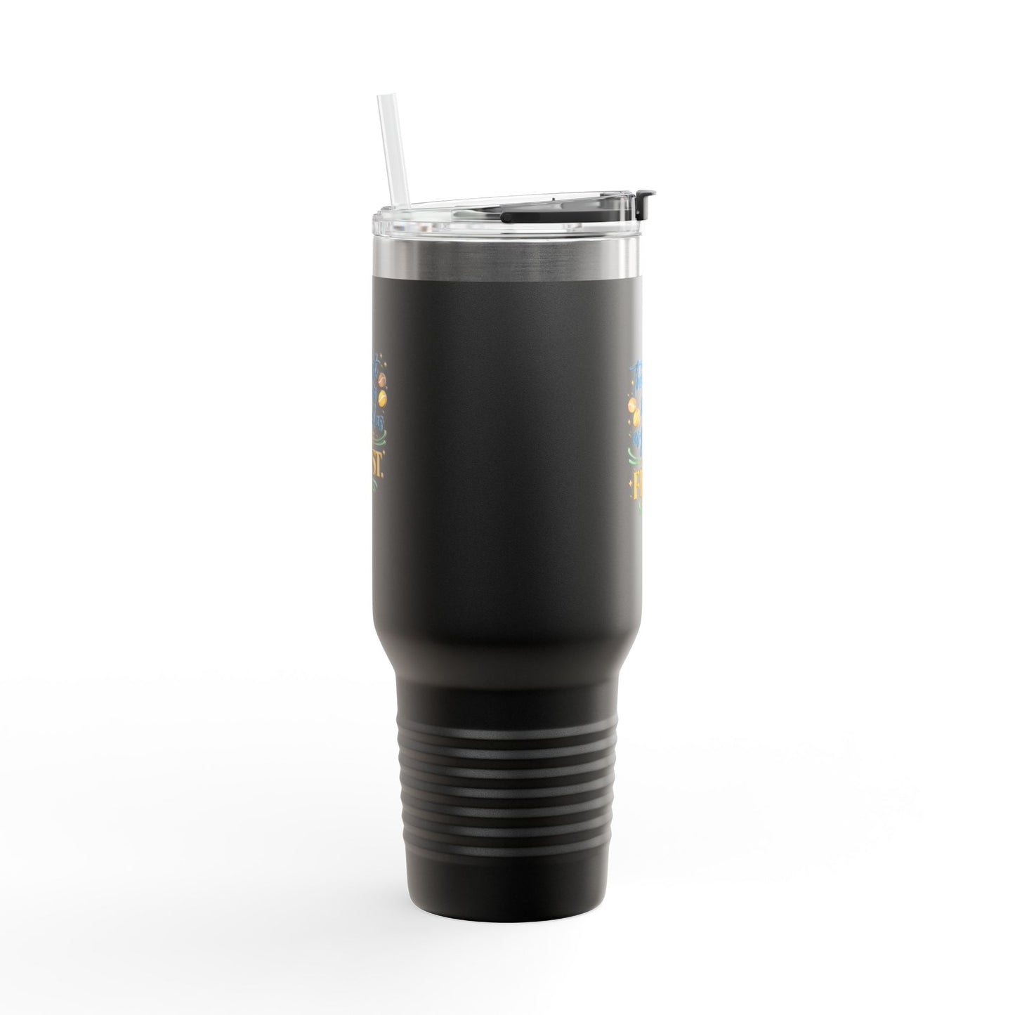 40oz Insulated Travel Mug – “The Last Sip Is As Good As The First” Floral Design