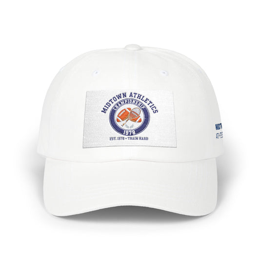 Classic Dad Cap - Retro Sunset Burger Logo Baseball Hat