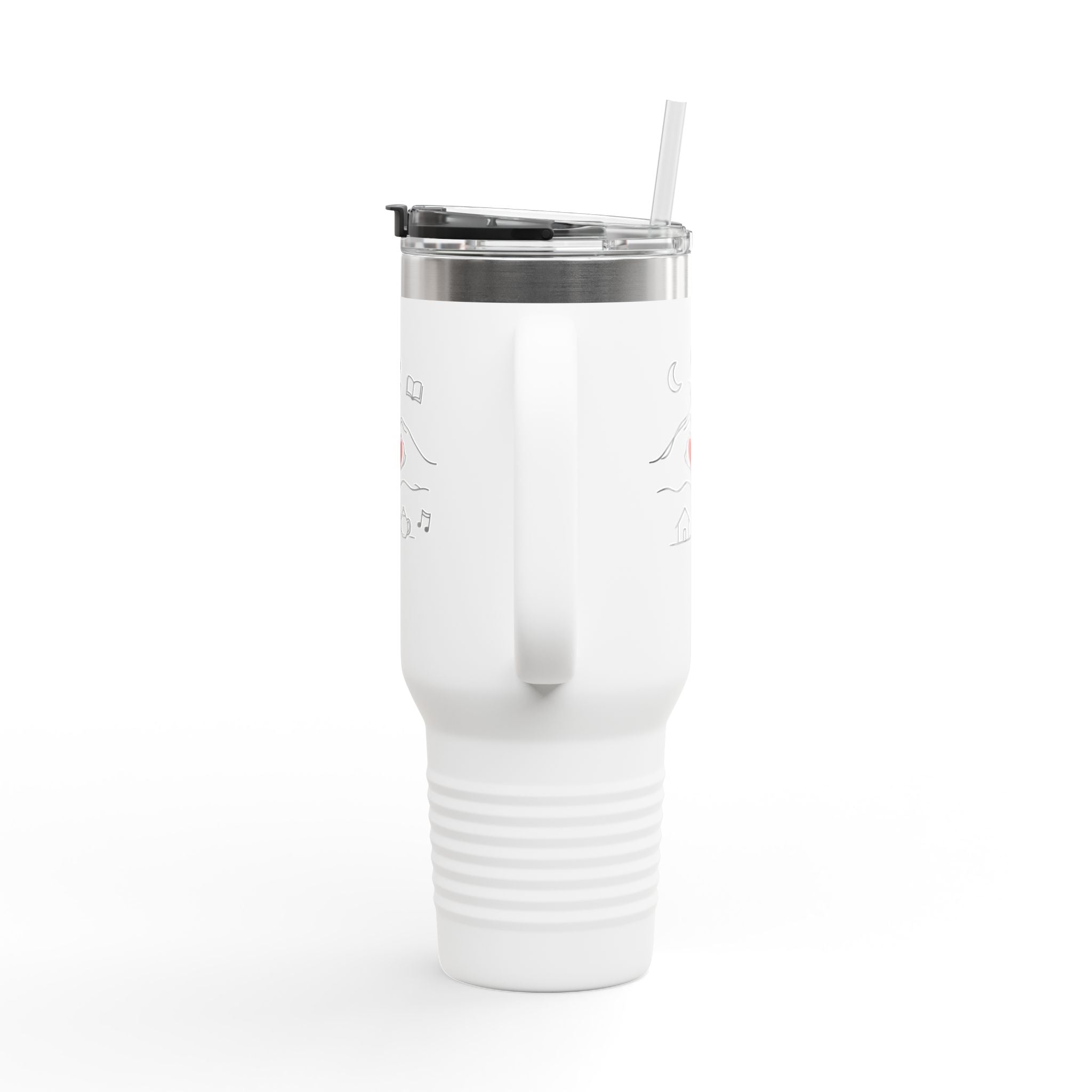 40oz Insulated Travel Mug — Heart & Home Sketch Design