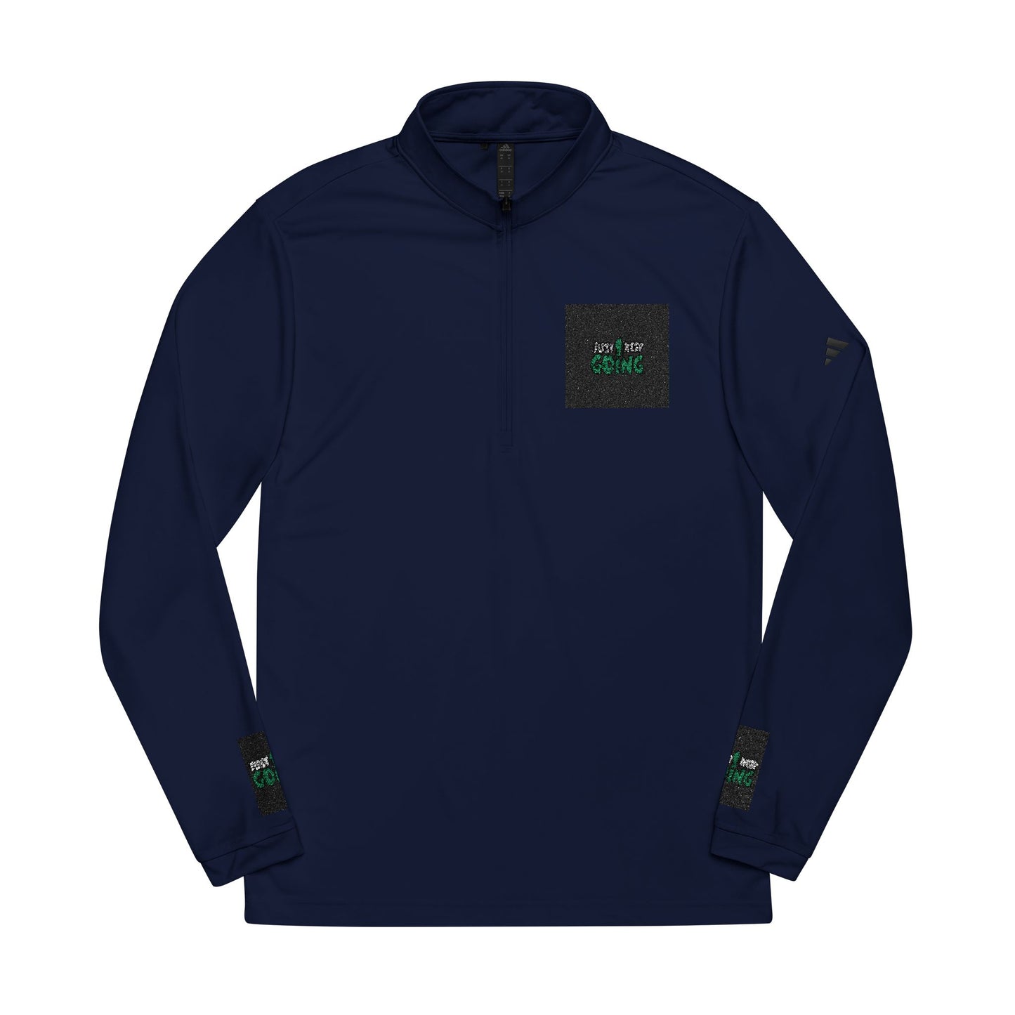 Embroidered Quarter-Zip Pullover — White Athletic Adidas Design
